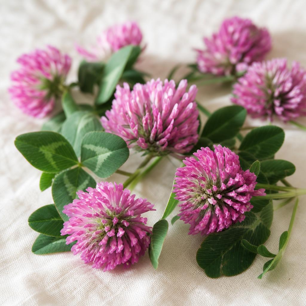 Red Clover (Trifolium pratense), botanical in Orivaine Sovereign Sage & Citrus Blend